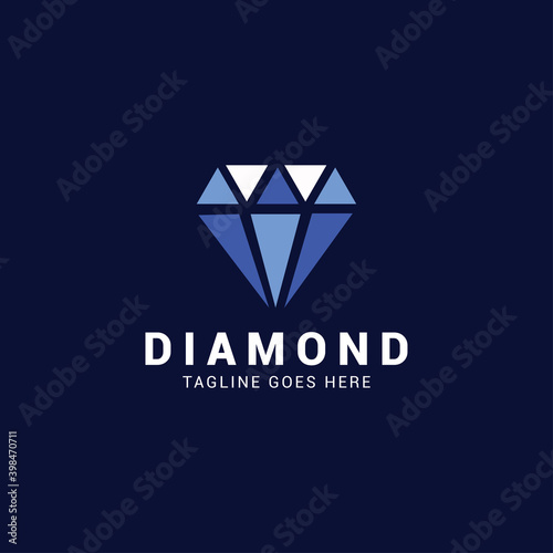 Diamond gold jewelry concept logo icon vector template.