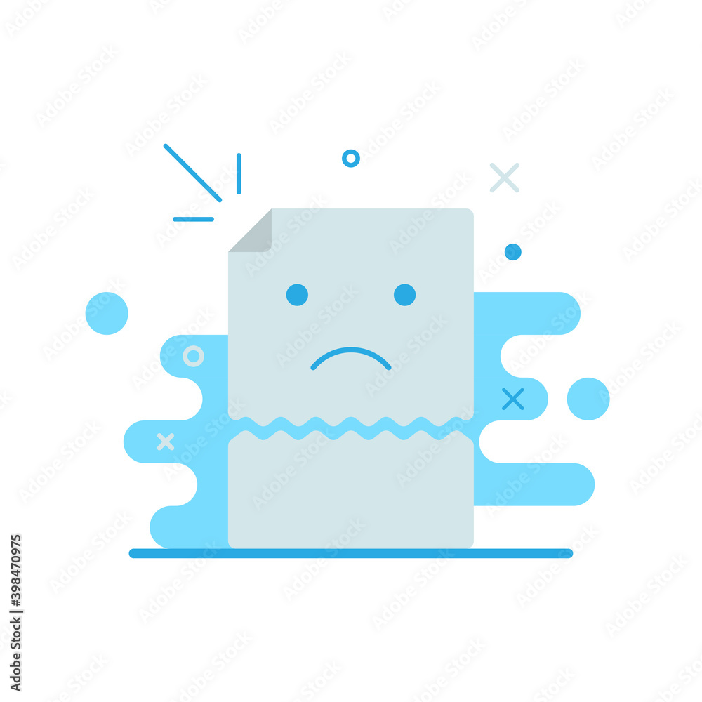 your file is corrupt, broken concept illustration flat design vector ...