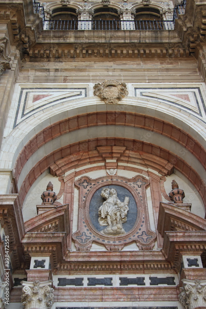 Fragment of the decoration of the Cathedral in Malaga