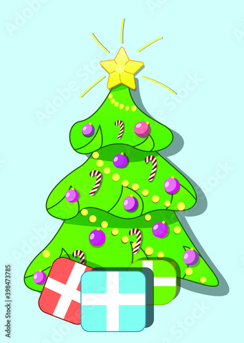 Christmas tree with gifts