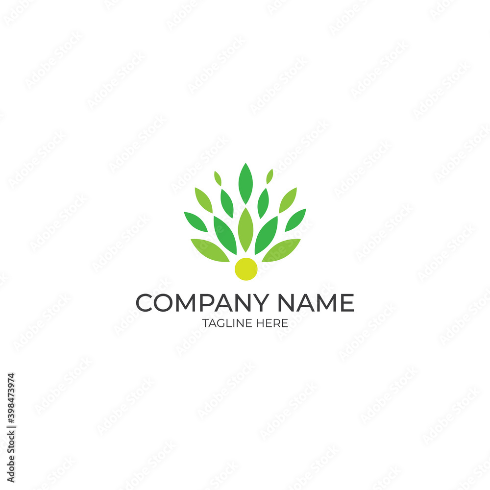 eco friendly logo design vector template stock image illustration 