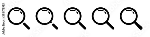Wallpaper Mural Search, vector icon. Search symbols. Magnifying glass loupe icons. Magnifying glasses symbols, isolated. Vector illustration Torontodigital.ca