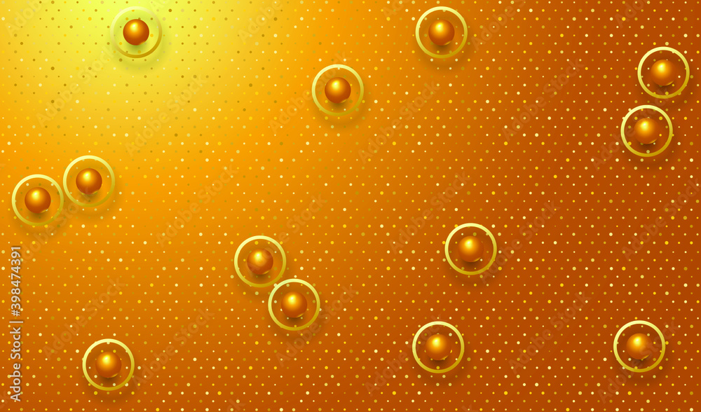 Golden background with spheres and glitter. Vector EPS10 Golden background with spheres and glitter. Vector EPS10