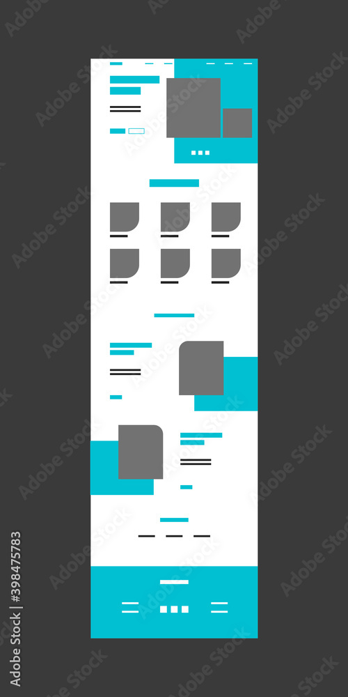 Web design wireframe template for business modern flat vector Web design wireframe template for business modern flat vector