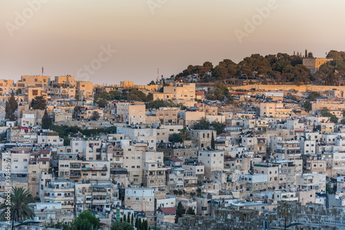 Residential houses at the Mount of Olive and Kidron Valley in Jerusalem, Israel