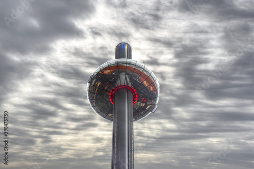 capsule on pole in the sky photo