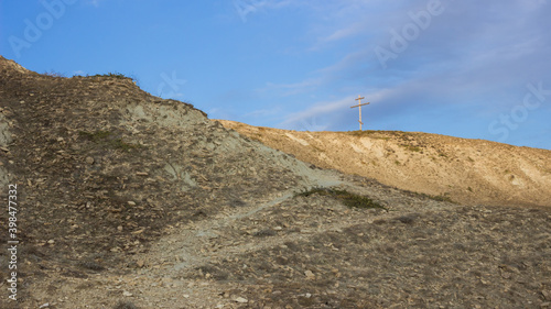 The Crimean Mountains near Feodosia and Ordzhonikidze, the Black Sea, Eastern Crimea. photo