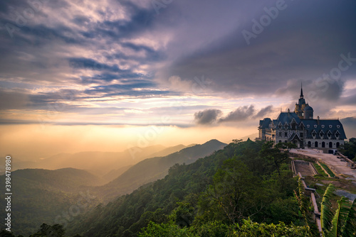 Castle in Tam Dao Moutains in sunset © VietDung
