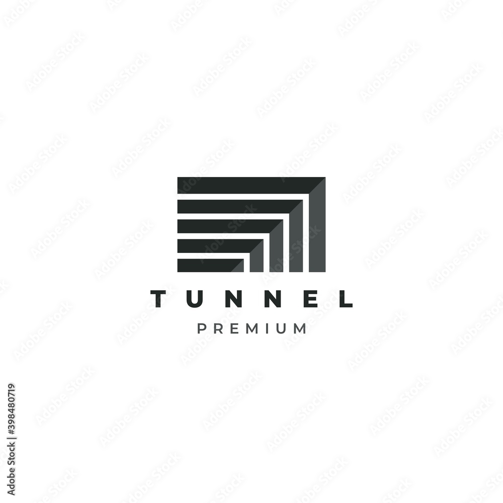 Tunnel logo design illustration vector template
