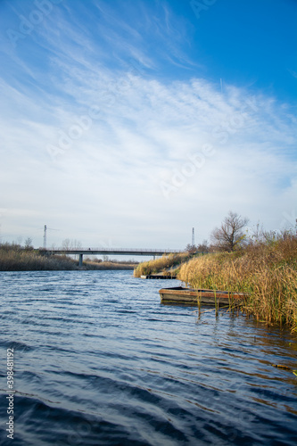 Wallpaper Mural The river in the village. Boats on the river. Torontodigital.ca