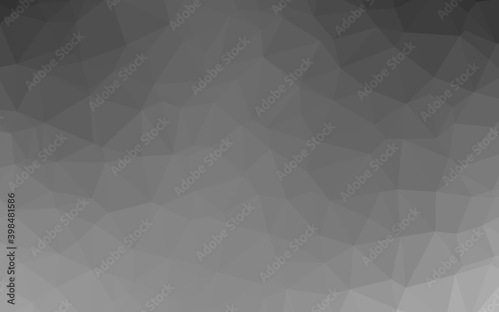 Light Silver, Gray vector abstract mosaic background. An elegant bright illustration with gradient. The best triangular design for your business.