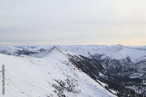 Russian winter. The hamardaban mountain range. Altitude 2000m.  © Dmitry