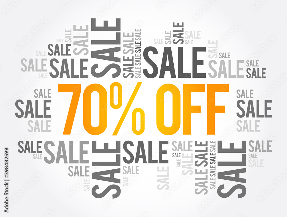 Fototapeta premium 70% OFF Sale words cloud, business concept background