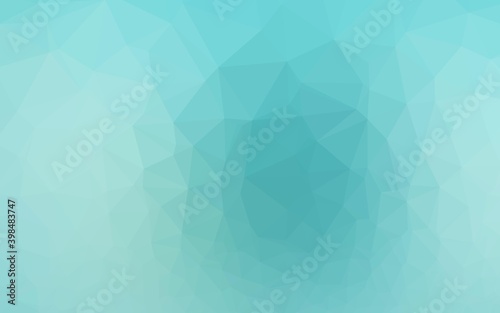 Light BLUE vector abstract polygonal cover. Shining illustration, which consist of triangles. Template for a cell phone background.