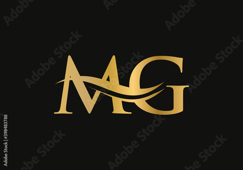 Premium MG letter logo design. MG Logo for luxury branding. Elegant and stylish design for your company. 