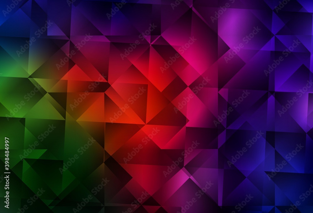 Dark Green, Red vector shining triangular background. Dark Green, Red vector shining triangular background.