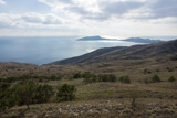 The Crimean Mountains near Feodosia and Ordzhonikidze, the Black Sea, Eastern Crimea.