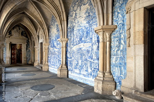 Da Sé Cathedral, Azulejos of the Gothic cloister, Barredo district, Porto, Portugal, Unesco World Heritage Site photo