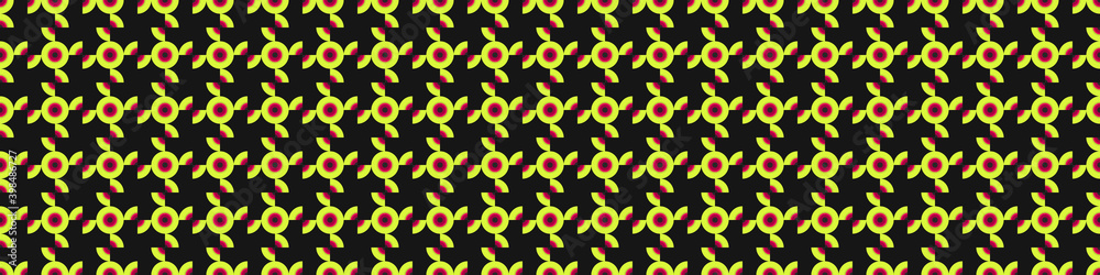 Fototapeta premium Abstract Geometric Pattern generative computational art illustration