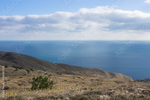 The Crimean Mountains near Feodosia and Ordzhonikidze  the Black Sea  Eastern Crimea.