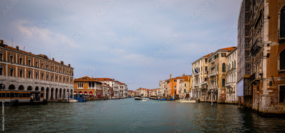 traffic at the famous Canale Grande in Venice, Italy

