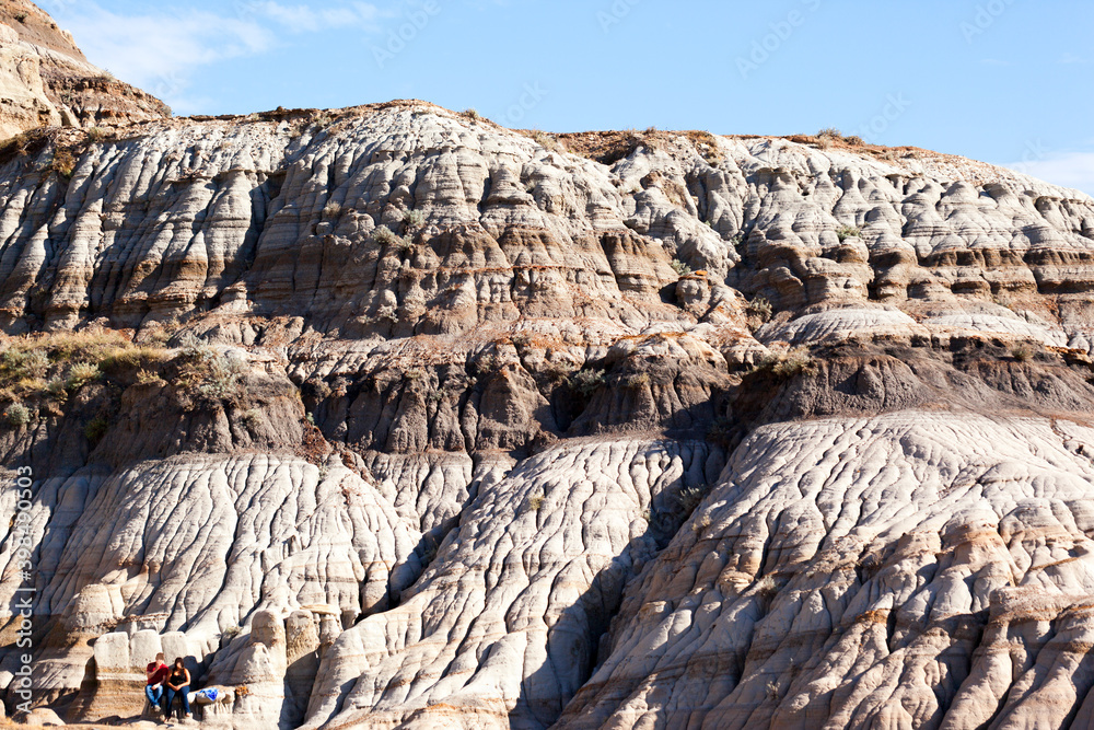 Drumheller badlands at the Dinosaur Provincial Park in Alberta, where
