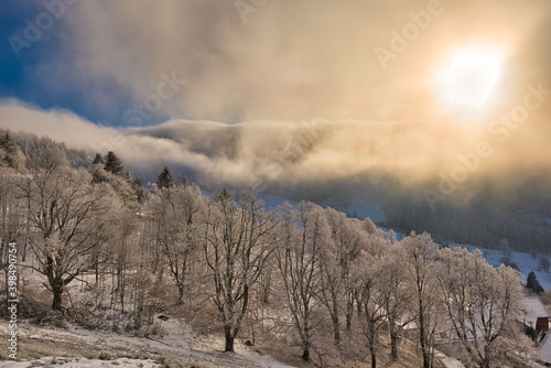 Winterlandschaft nahe Belmont in den Vogesen