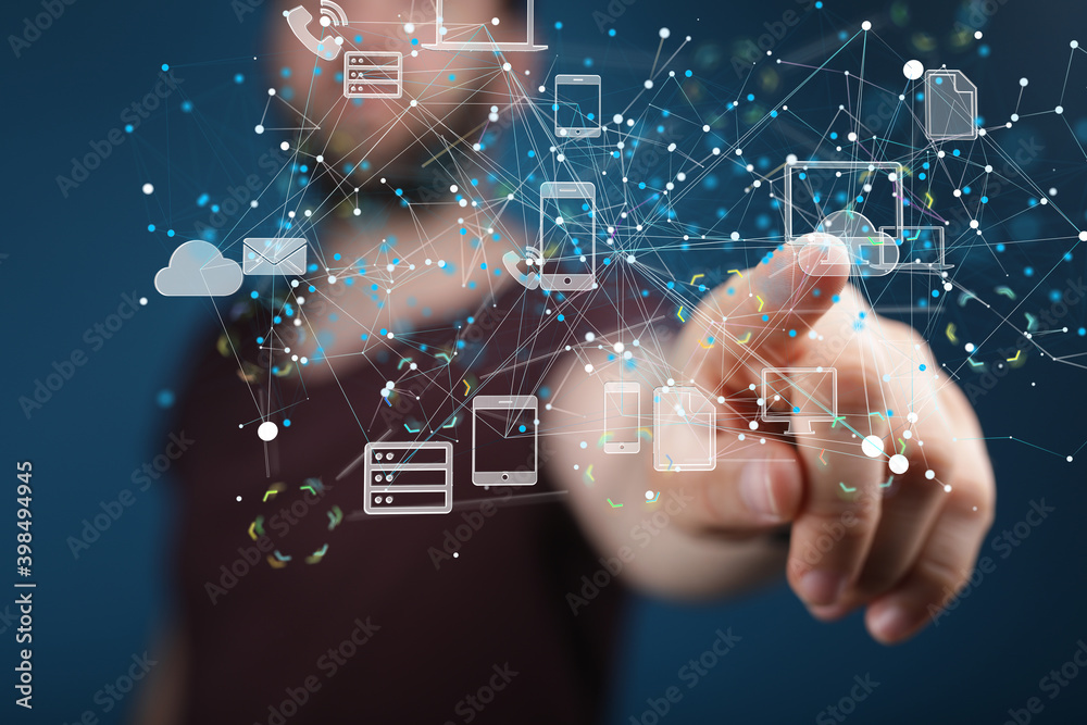 Cloud technology. Polygonal wireframe art looks like constellation Cloud technology. Polygonal wireframe art looks like constellation