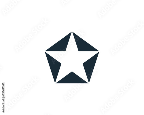 Star  Pentagonal Icon Vector Logo Template Illustration Design