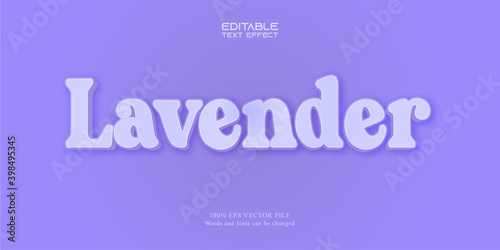 Lavender text, cartoon style editable text effect