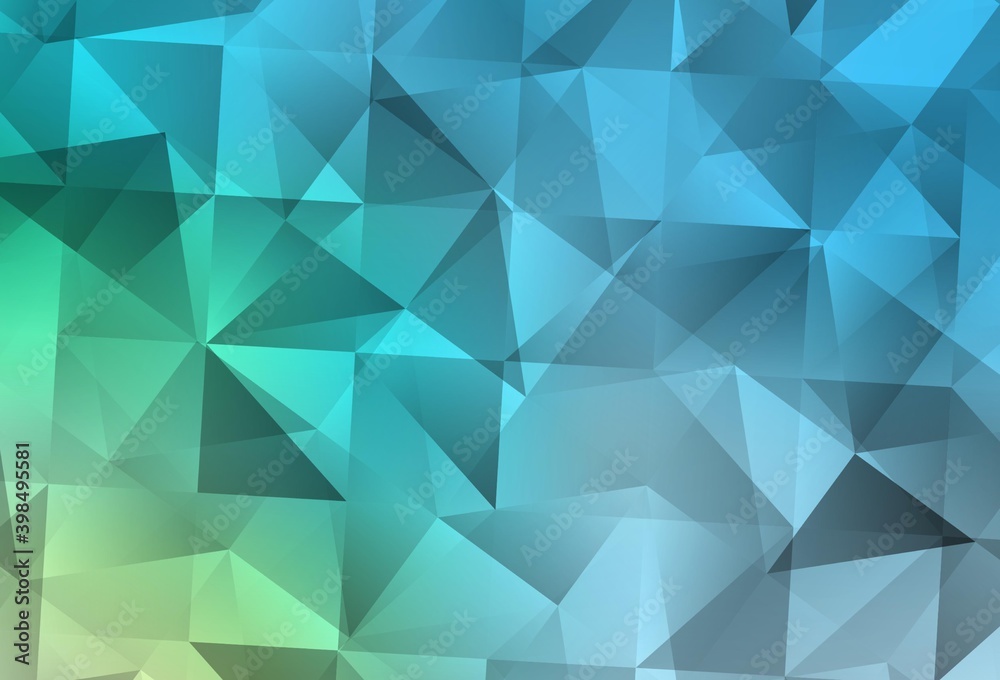 Light Blue, Green vector polygon abstract background. Light Blue, Green vector polygon abstract background.