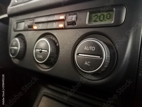 car panel climate control close-up