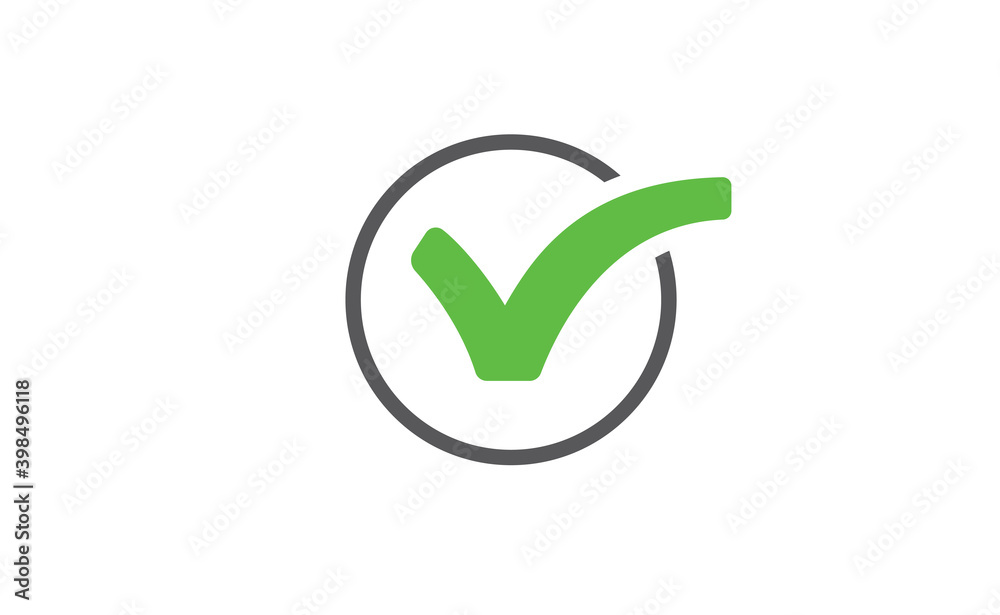 Checkmark tick green icon. Symbol of approval check mark. Checkmark tick green icon. Symbol of approval check mark.