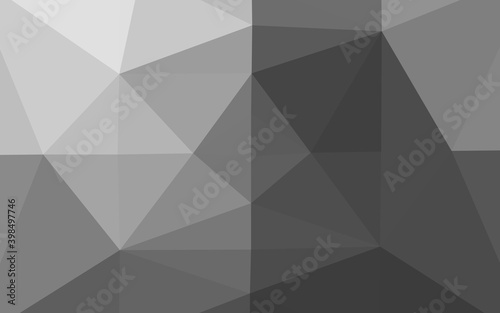 Light Silver, Gray vector shining triangular pattern. Colorful illustration in abstract style with gradient. Completely new design for your business.