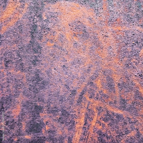 Textured surface with scratches, stripes, abrasions. Abstraction with light and dark paint. Square wallpaper.