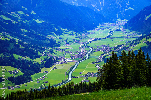 landscape at the zillertal in austria photo