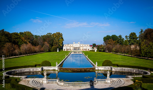 The park of the famous Villa Pisani in Venetian, Italy