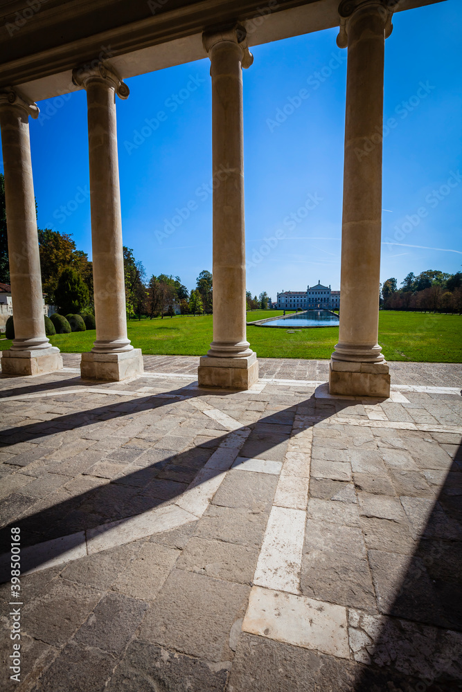 The park of the famous Villa Pisani in Venetian, Italy