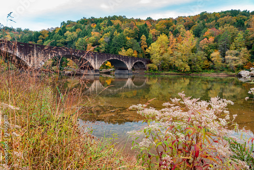Foto Gatliff Bridge over Cumberland River in Kentucky