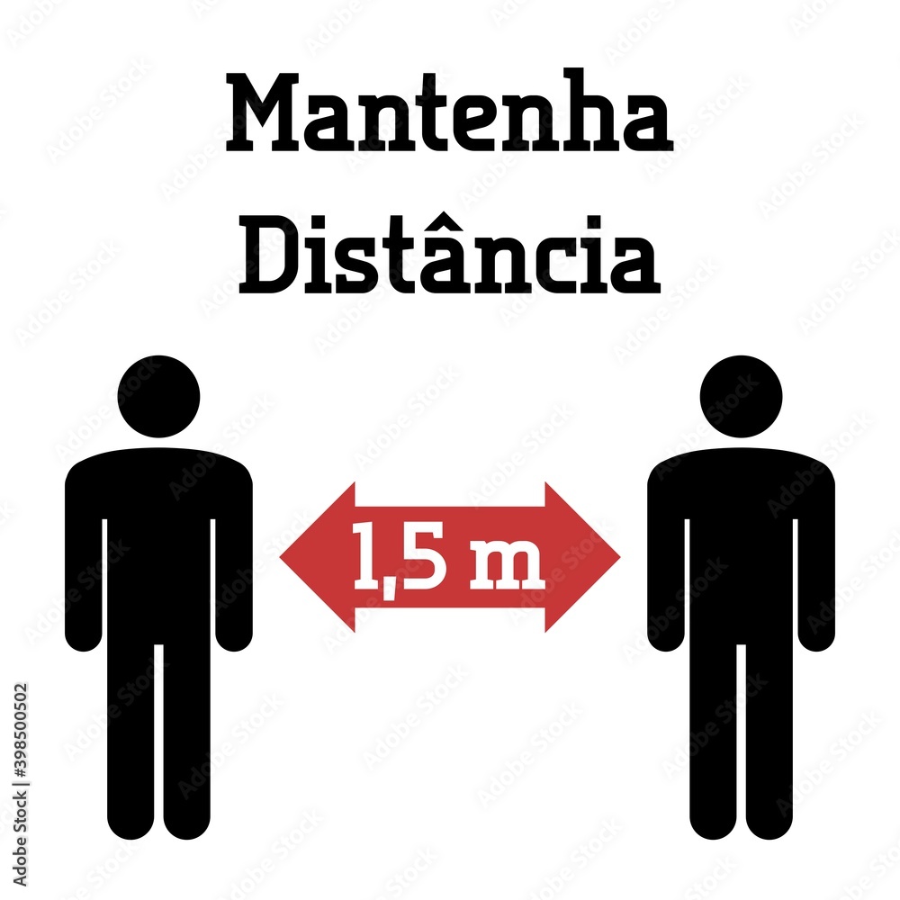 Social distancing - Portuguese language Social distancing - Portuguese language