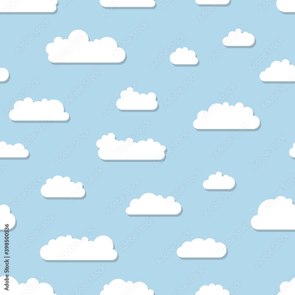 Cloudy sky textile print