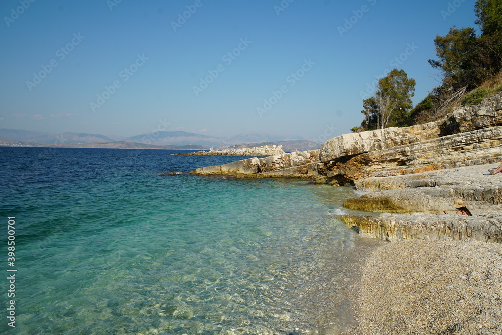 avlaki beach, corfu, greece, sea, summer, mediterranean