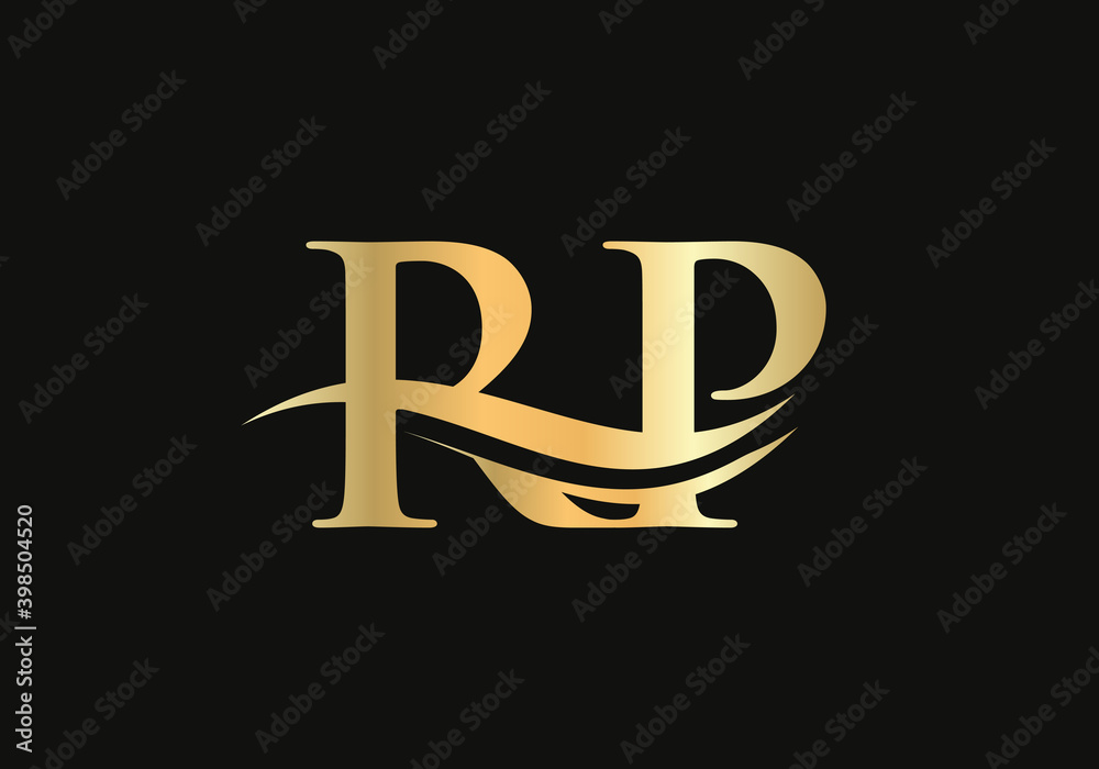 RP letter logo design. RP Logo for luxury branding. Elegant