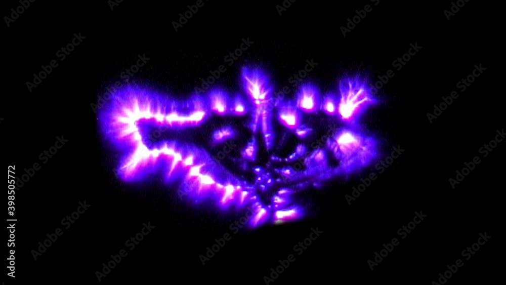 Kirlian photography showing electromagnetic discharge of moth.