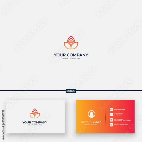 lotus minimalist logo simple and modern ignite logo
