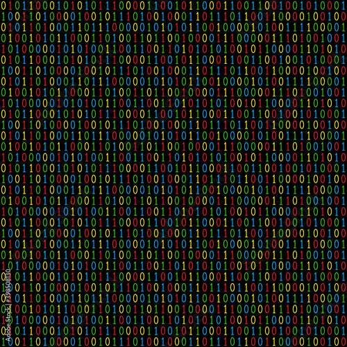 Binary code seamless pattern