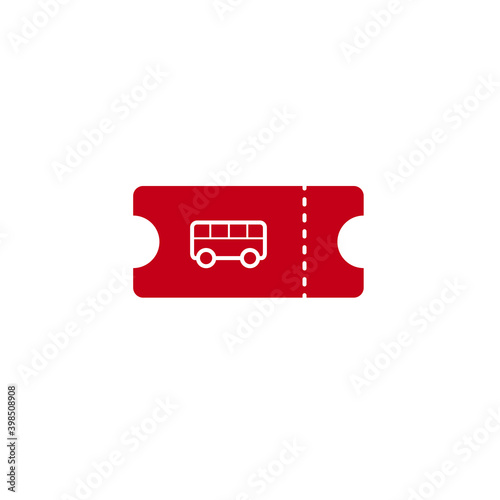 ticket bus vector icon design
