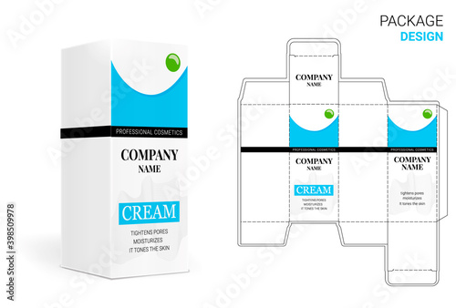 Cosmetic packaging design. Cut.