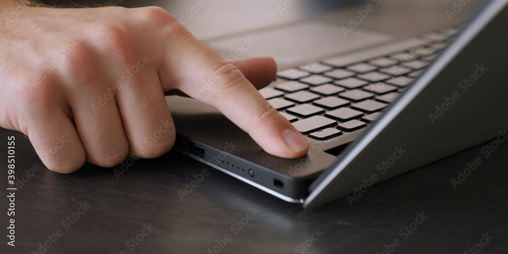 pressing the on and off laptop button turning on switching off pressing the on and off laptop button turning on switching off