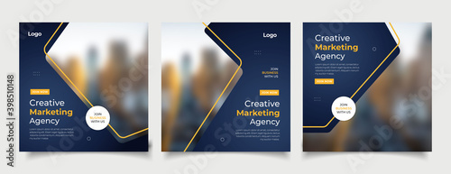 Digital business marketing banner for social media post template 